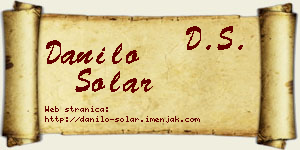 Danilo Solar vizit kartica